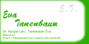 eva tanenbaum business card